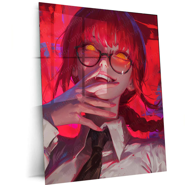 Makima Evil Laugh Poster – Chainsaw Man Anime Art, Dark and Menacing - TURTLEWINGS 