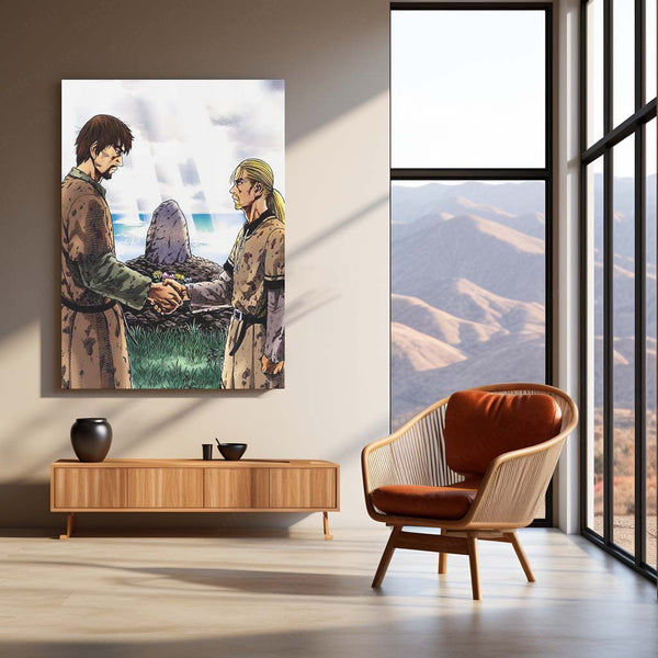 Anime Metal Poster | Vinland Saga – Thorfinn Manga Metal Poster | Viking Anime Wall Frame 01