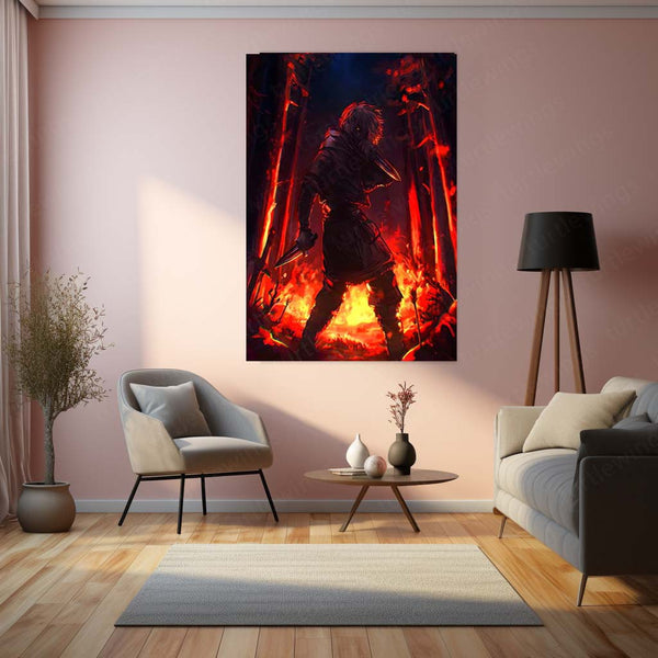 Anime Metal Poster | Vinland Saga – Thorfinn Manga Metal Poster | Viking Anime Wall Frame 07