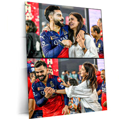 Cricket Metal Poster |💑 Virat Kohli & Anushka Sharma Celebrate RCB's IPL 2025 Win – Iconic Couple Metal Poster | Cricket x Love Edition - TURTLEWINGS 