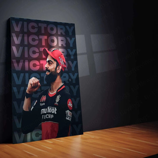 Virat Kohli Metal Poster – King Kohli Cricket Legend Wall Art - TURTLEWINGS 