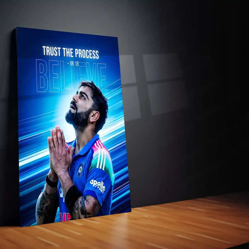 Cricket Metal Poster | Virat Kohli Metal Poster – Iconic Cricket Legend Wall Art 01 - TURTLEWINGS 