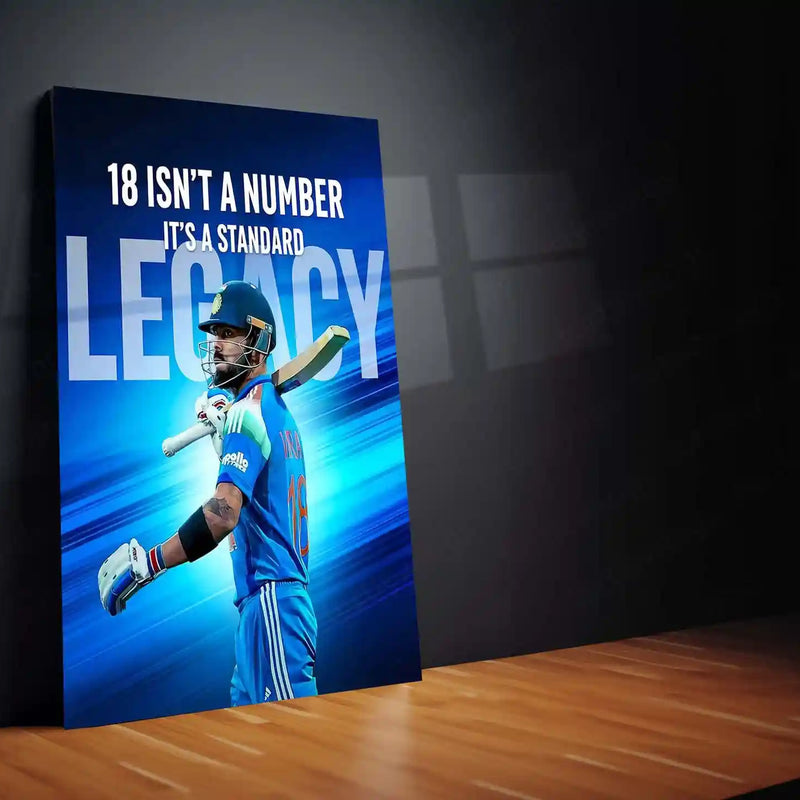 Cricket Metal Poster | Virat Kohli Metal Poster – Iconic Cricket Legend Wall Art 02 - TURTLEWINGS 