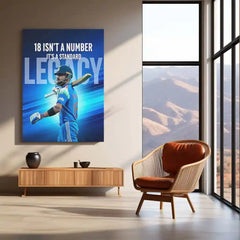 Cricket Metal Poster | Virat Kohli Metal Poster – Iconic Cricket Legend Wall Art 02 - TURTLEWINGS 