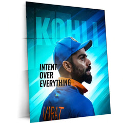 Cricket Metal Poster | Virat Kohli Metal Poster – Iconic Cricket Legend Wall Art 03 - TURTLEWINGS 