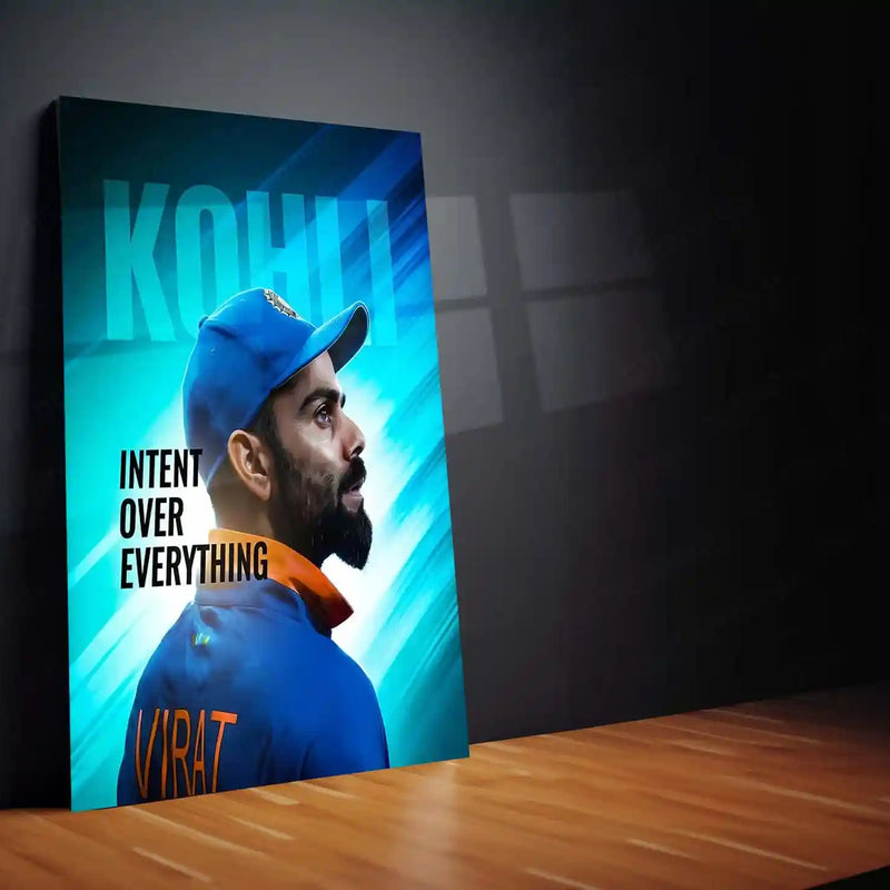 Cricket Metal Poster | Virat Kohli Metal Poster – Iconic Cricket Legend Wall Art 03 - TURTLEWINGS 