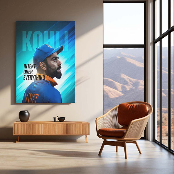 Cricket Metal Poster | Virat Kohli Metal Poster – Iconic Cricket Legend Wall Art 03