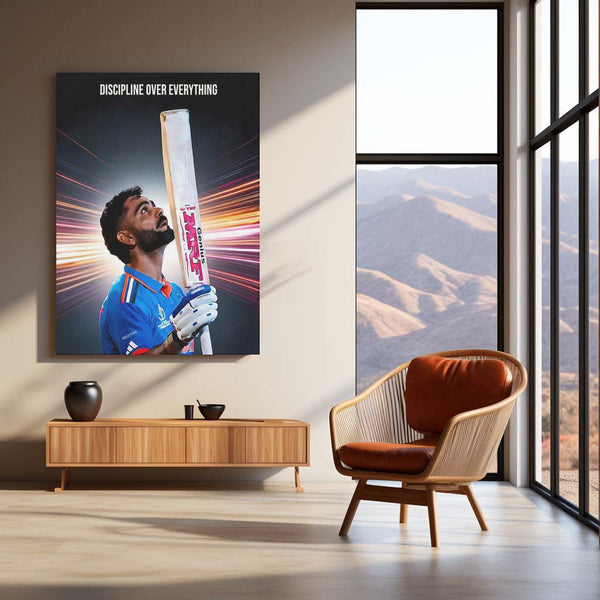 Cricket Metal Poster | Virat Kohli Metal Poster – Iconic Cricket Legend Wall Art 05