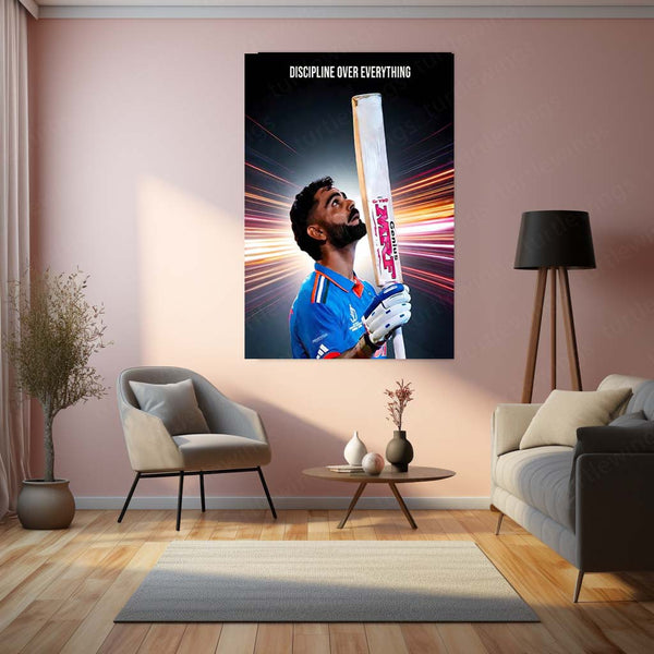 Cricket Metal Poster | Virat Kohli Metal Poster – Iconic Cricket Legend Wall Art 05