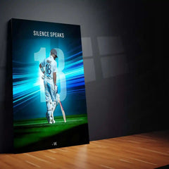Cricket Metal Poster | Virat Kohli Metal Poster – Iconic Cricket Legend Wall Art 06 - TURTLEWINGS 
