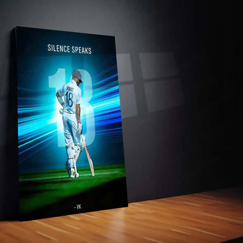 Cricket Metal Poster | Virat Kohli Metal Poster – Iconic Cricket Legend Wall Art 06 - TURTLEWINGS 