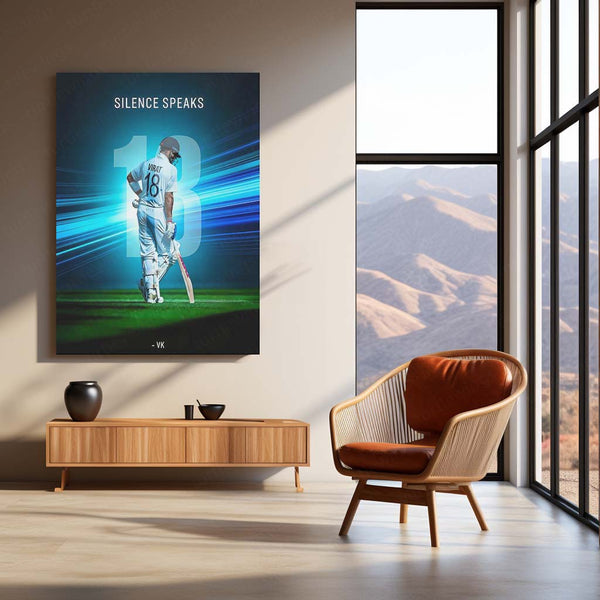 Cricket Metal Poster | Virat Kohli Metal Poster – Iconic Cricket Legend Wall Art 06