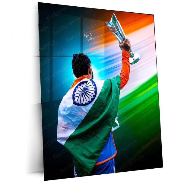 Cricket Metal Poster | Virat Kohli Metal Poster – Iconic Cricket Legend Wall Art 07