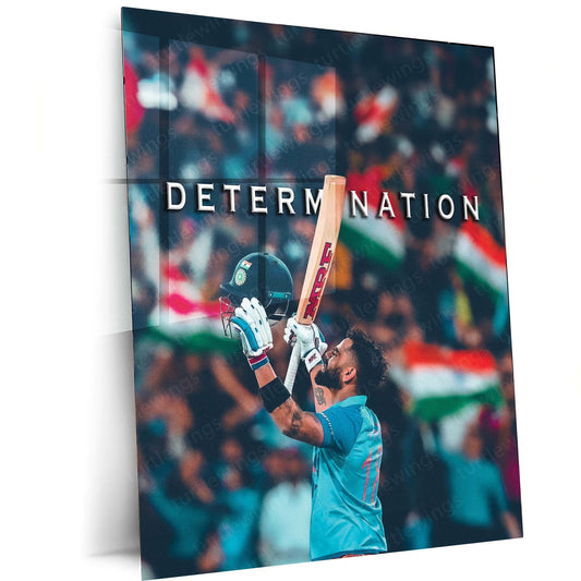 Virat Kohli Metal Poster – The Spirit of Determination - TURTLEWINGS 