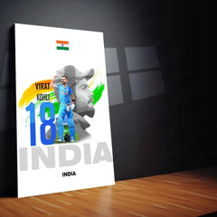 Virat Kohli Metal Poster – Iconic Cricket Legend Wall Art - TURTLEWINGS 