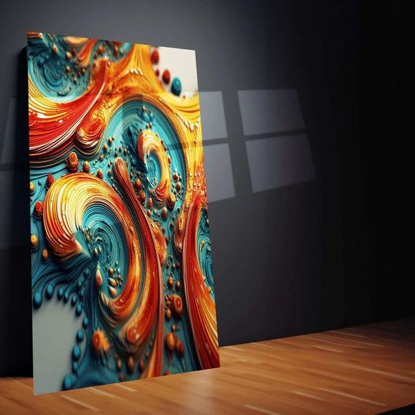 Abstract Art Metal Poster | Modern Wall Decor | Contemporary Aesthetic Artwork - TURTLEWINGS 