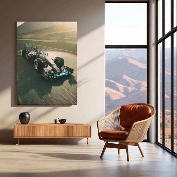 Mercedes-AMG Petronas F1 Metal Poster | Silver Arrows Racing Art | Formula 1 Wall Decor - TURTLEWINGS 