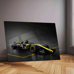 Renault R.S.18 Metal Poster | 2018 Formula 1 Racing Artwork | Renault Sport F1 Wall Decor - TURTLEWINGS 