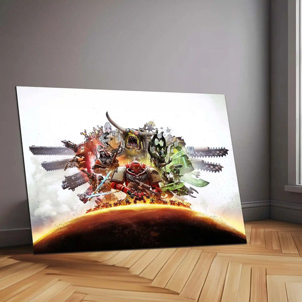 Warhammer – Eternal War | Grimdark Battle Metal Frame | Sci-Fi Warfare Wall Art - TURTLEWINGS 