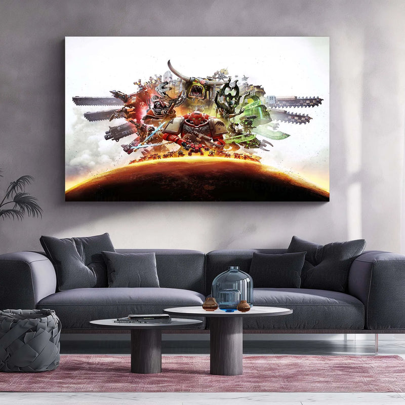 Warhammer – Eternal War | Grimdark Battle Metal Frame | Sci-Fi Warfare Wall Art - TURTLEWINGS 