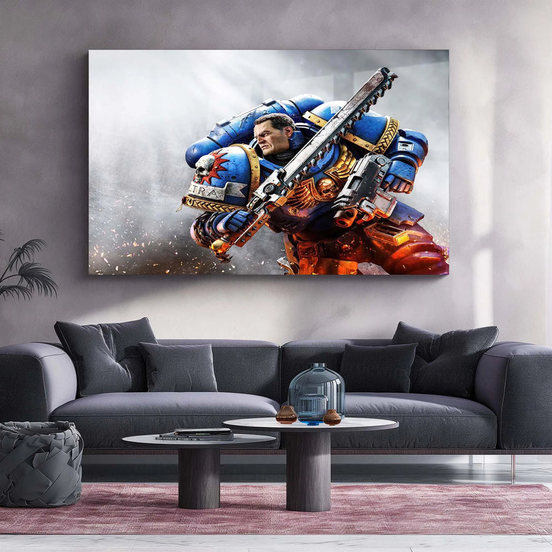 Warhammer – Eternal War | Grimdark Battle Metal Frame | Sci-Fi Warfare Wall Art 02 - TURTLEWINGS 