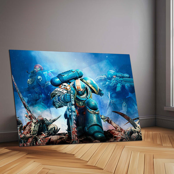 Warhammer 40k  | Epic Battle Scene Metal Poster | HD Metal Wall Frame for Gamers & Collectors 11