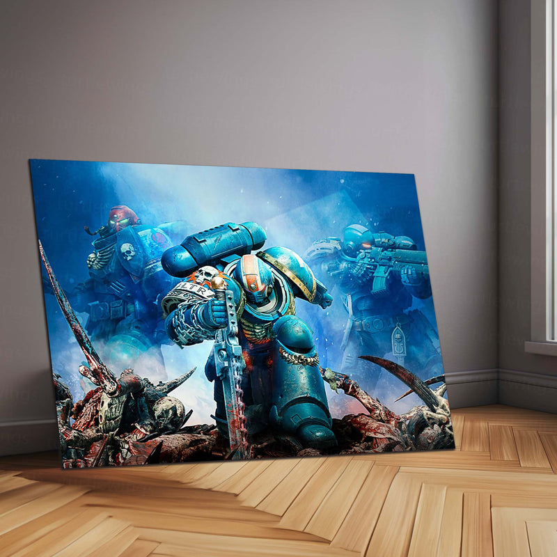 Warhammer 40k  | Epic Battle Scene Metal Poster | HD Metal Wall Frame for Gamers & Collectors 11