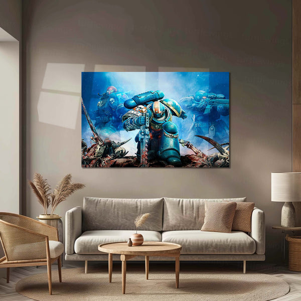 Warhammer 40k  | Epic Battle Scene Metal Poster | HD Metal Wall Frame for Gamers & Collectors 11