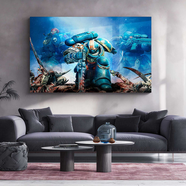 Warhammer 40k  | Epic Battle Scene Metal Poster | HD Metal Wall Frame for Gamers & Collectors 11