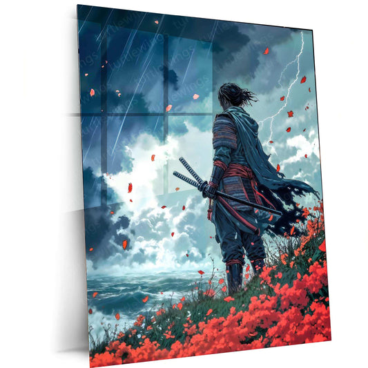 Samurai Warrior Metal Poster - TURTLEWINGS 