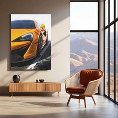 McLaren Neon LED Metal Frame | Supercar Wall Art with Glowing Accents