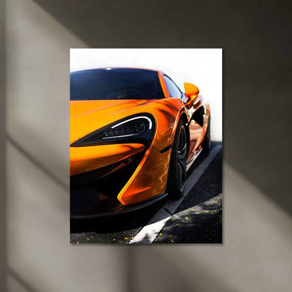McLaren Neon LED Metal Frame | Supercar Wall Art with Glowing Accents