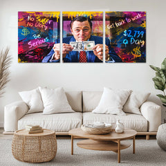 Movies & Series Metal Poster Set of 3 | Wall Street Hustle | Money & Success Mindset Triptych Wall Art – main product image