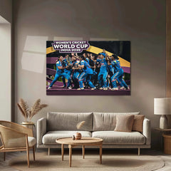 India Women’s Cricket Team – ICC Women’s World Cup 2025 Champions Trophy Celebration | Limited Edition Metal Frame Poster