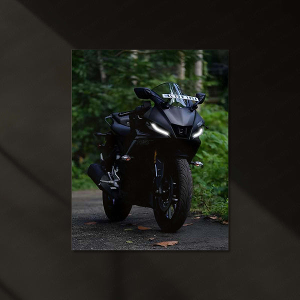 LED | 🏍️ Yamaha R15 Neon LED Metal Poster | Sportbike Wall Art for Bikers