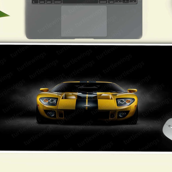 Yellow Ford GT 2005 MS Deskmat - TURTLEWINGS 