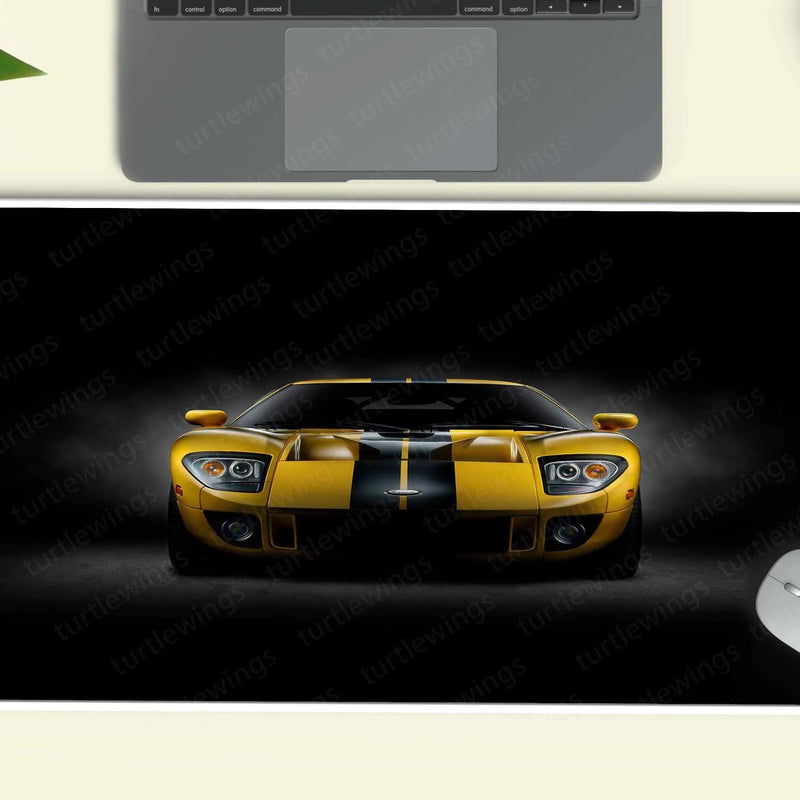 Yellow Ford GT 2005 MS Deskmat - TURTLEWINGS 