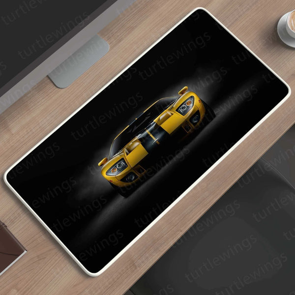 Yellow Ford GT 2005 MS Deskmat - TURTLEWINGS 