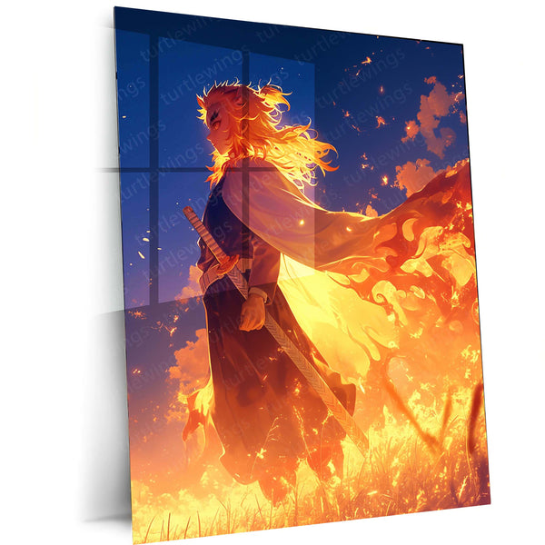 Anime Metal Poster | Zenitsu – Demon Slayer Metal Poster | Thunder Breathing Anime Wall Frame | Kimetsu no Yaiba Art