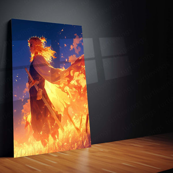 Anime Metal Poster | Zenitsu – Demon Slayer Metal Poster | Thunder Breathing Anime Wall Frame | Kimetsu no Yaiba Art