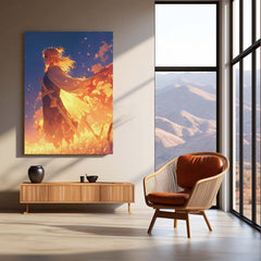 Anime Metal Poster | Zenitsu – Demon Slayer Metal Poster | Thunder Breathing Anime Wall Frame | Kimetsu no Yaiba Art