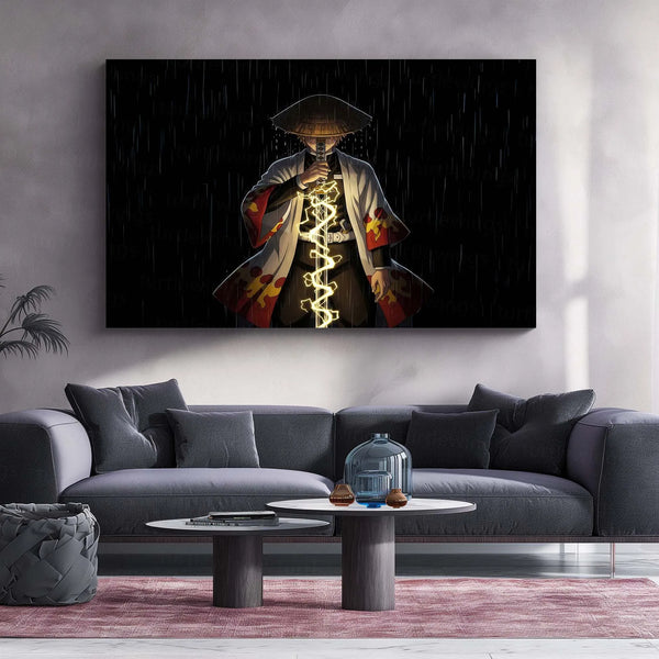 Anime Metal Poster | Zenitsu – Thunder Breathing | Demon Slayer Metal Frame | Anime Lightning Wall Art - TURTLEWINGS 