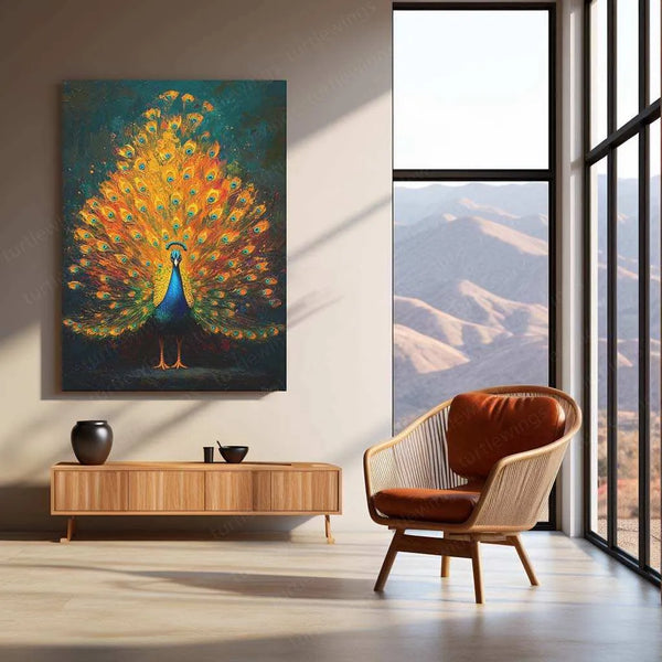 Vastu Collection -Elegant Peacock Metal Frames for Prosperity and Harmony 4 - TURTLEWINGS 