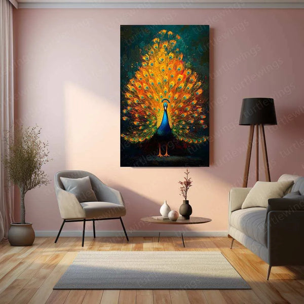 Vastu Collection -Elegant Peacock Metal Frames for Prosperity and Harmony 4 - TURTLEWINGS 