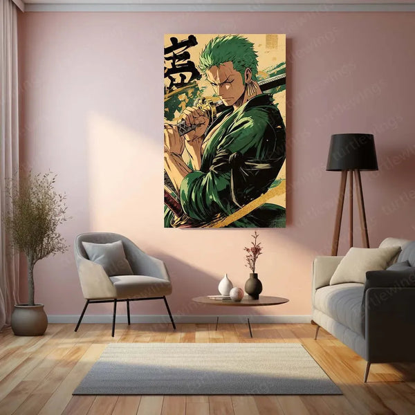 Roronoa Zoro One Piece Metal Poster 2 - TURTLEWINGS 